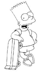 Novos desenhos todos os dias! Bart Simpson Skate Desenhos Para Colorir