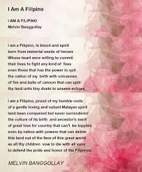 i am a filipino poem by melvin banggollay