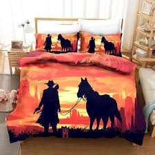 3d west cowboy quilt cover set bedding