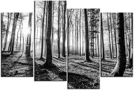 white forest canvas wall art