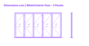 Bifold Exterior Door 5 Panels