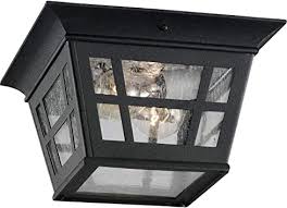 Find great deals on ebay for outdoor light fixture flush mount. Sea Gull Lighting 78131 12 Herrington Cast Aluminum Outdoor Ceiling Lighting 30w Black 6 5x10 75x10 75 Ceiling Porch Lights Amazon Com