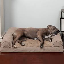 Furhaven Plush Sofa Pet Bed Gray L