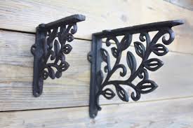Leaf Shelf Bracket Cast Iron Decorative