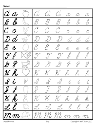Free Cursive Uppercase And Lowercase Letter Tracing