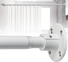 industrial shower curtain rod wall