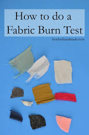 How To Do A Fabric Burn Test Heather Handmade