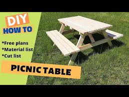 Diy Picnic Table With Free Plans