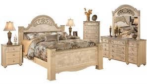 Sourcing guide for marble bedroom set furniture: Saveaha Light Brown Wood Marble 2pc Bedroom Set W King Poster Bed The Classy Home