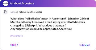 roll off plan mean in accenture