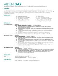 Marketing Resume Samples Example Document And Resume