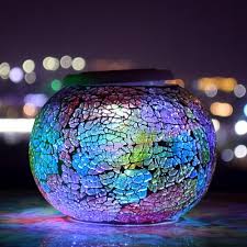 Mosaic Ball Solar Lamp Color Changing