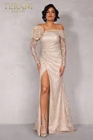 chagne mother of the bride dress