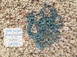 how to get dried paint off of carpet