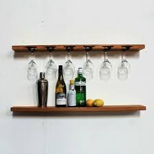 floating shelf for home bar bottle wine