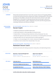 soccer coach resume exle with