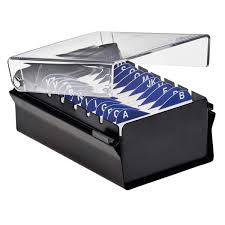 Business card holder file name card organizer box with 4 dividers index tabs. Acrimet Index Business Card Size File Holder Organizer Metal Base Heavy Duty Black Color With Crystal