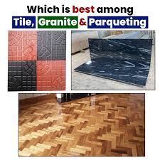 among tile granite and parqueting