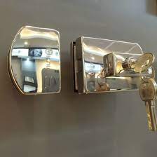 glass commercial door lock with handle