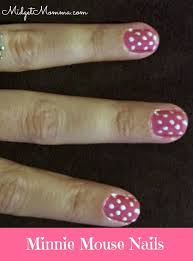 diy minnie mouse nails