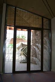 Combination Etched And Beveled Glass