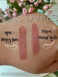 mac honeylove lipstick dupes all in