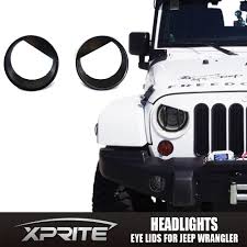 Details About Black Bezels Front Light Headlight Angry Birds Cover For 07 18 Jeep Wrangler Jk