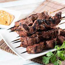 grilled beef satay with y peanut