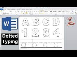 how to make dotted typing design in