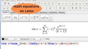 Math Equations And Expressions On Latex