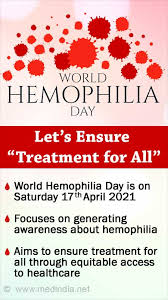 Haemophilia figured prominently in the history of european royalty in the 19th and 20th centuries. World Hemophilia Day 2021 Adapting To Change Sustaining Care In A New World