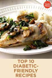 A diabetes friendly grocery list will help you choose pantry items you need to have on hand to get delicious and nutritious meals prepared quickly. Our Top 10 Diabetic Friendly Recipes Heart Healthy Recipes Low Sodium Diabetic Friendly Dinner Recipes Diabetic Recipes For Dinner