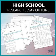 research essay outline high