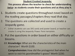 Make your own Jeopardy game  Perfect for the Smart board  Think of     SlideShare