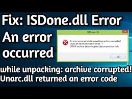 fix isdone dll error while installing