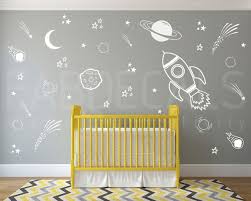 Outer Space Nursery Wall Decal Rocket