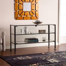 Clear Rectangle Glass Console Table