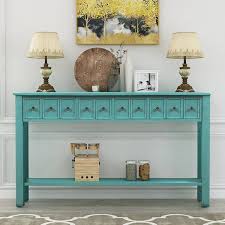 Rectangle Wood Entryway Console Table