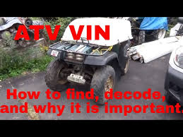 atv vin vehicle identification number