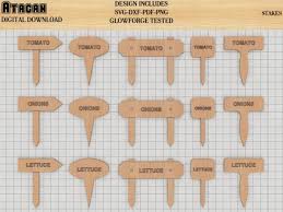 Garden Plant Stakes Set Plant Markers