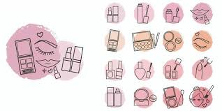 free vectors color makeup icon set