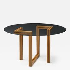 Postmodern Round Glass Dining Table