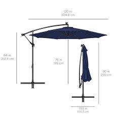 Cantilever Solar Tilt Patio Umbrella