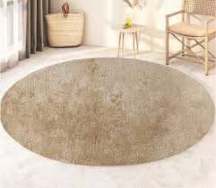 echo round plain polyester carpet