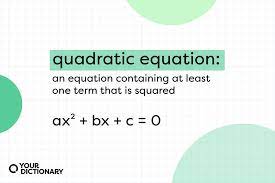 Examples Of Quadratic Equation