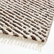 basel wool hand knotted brown area rug