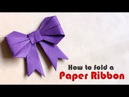 How To Cut Fold A Paper Ribbon Youtube
