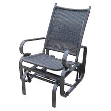 Henryka Glider Chair Steel And Wicker