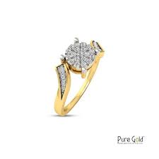 18kt gold elegant diamond ring