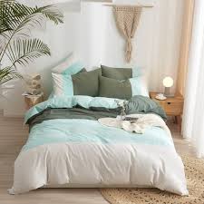 Washed Cotton 900tc Bed Set Turquoise